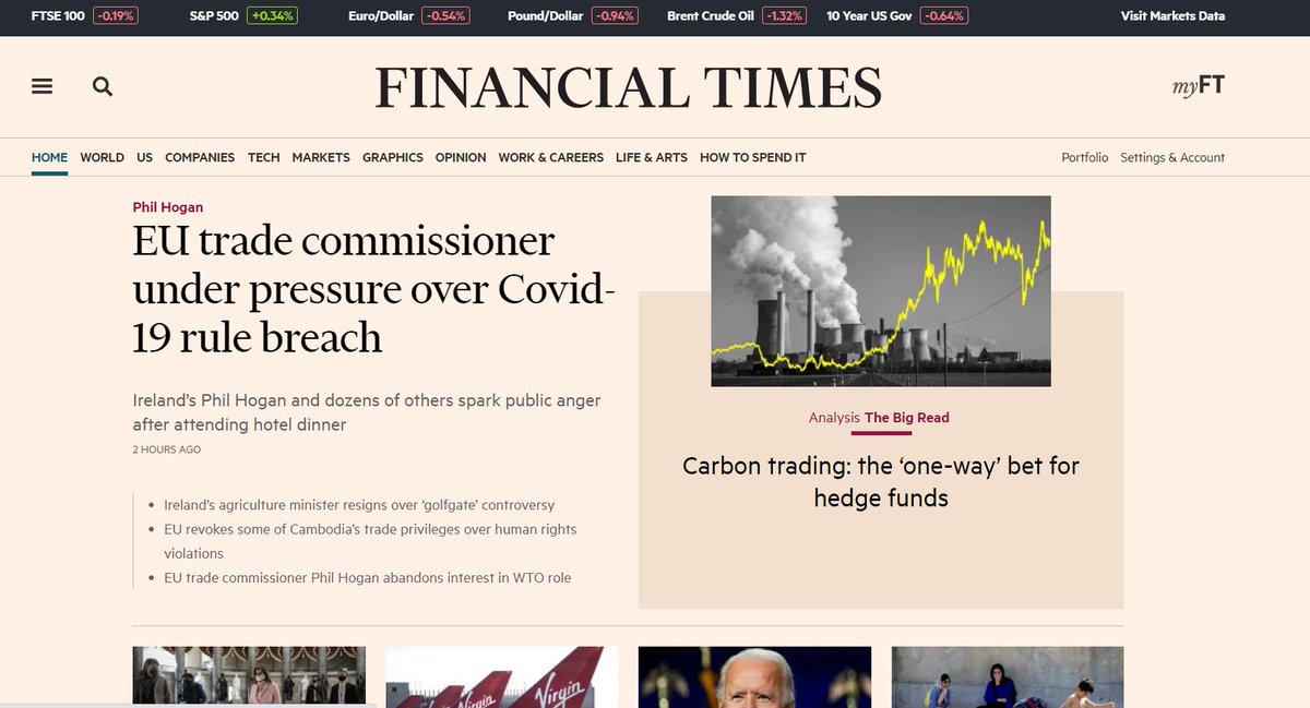 The  @FT are now leading on the European Commissioner for Trade breaching rules on gatherings elated to COVID-19. Whatever about politics, the office of a member of the Commission is governed by the EU treaties, and there are rules on their conduct. The legal angle. A thread (1)..