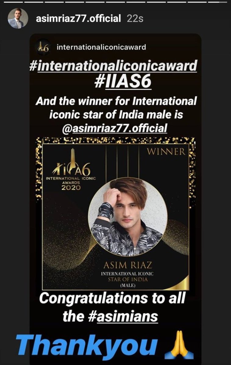 4. The day he bagged the International Iconic Award Male again HUGEShining Star Asim