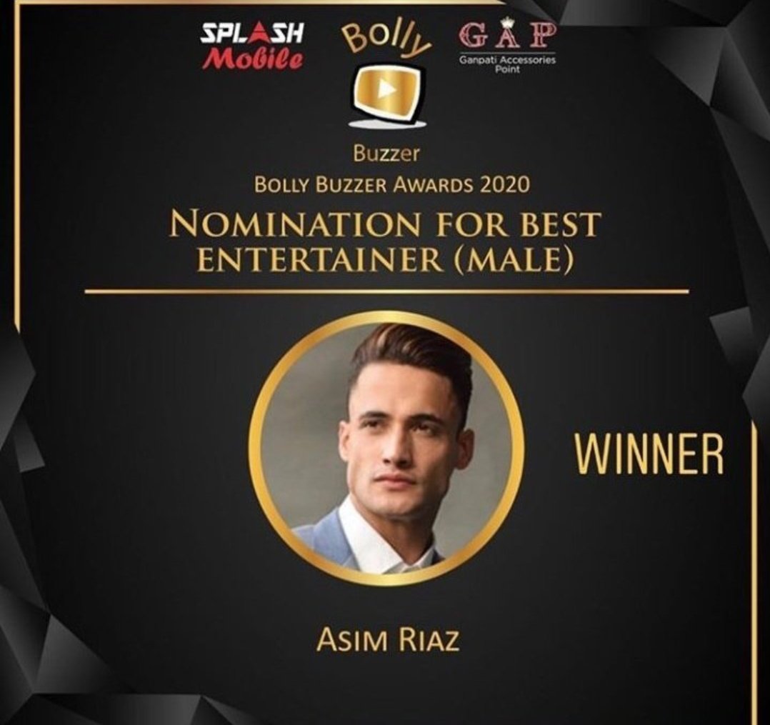5. Bolly buzzers Entertainer of the year award.Shining Star Asim