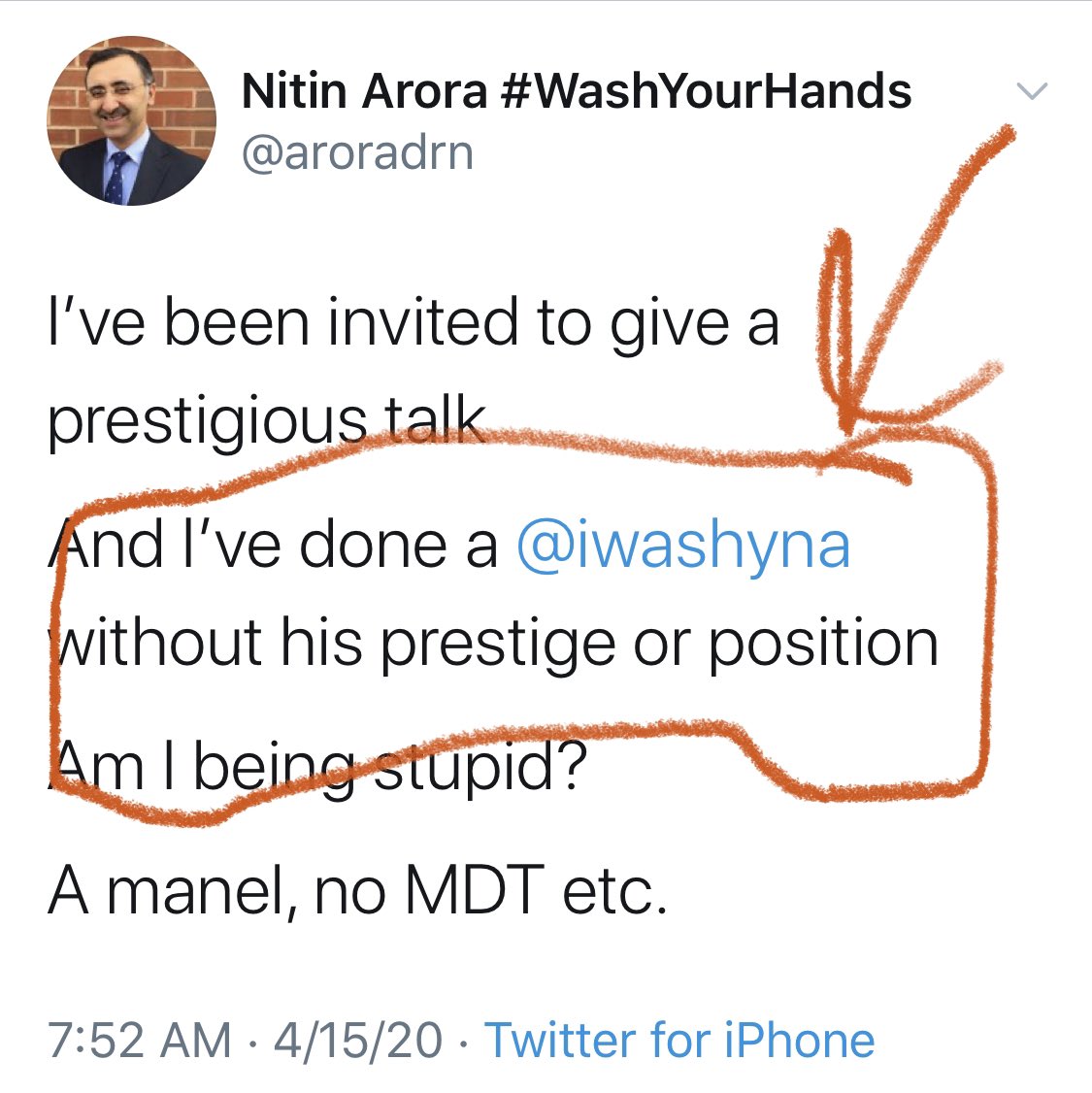 3/n In an inspiring tweet, a  #heforshe   role model shared exercising  #Nomanel pledge & declining an invite to a conference. Another  #heforshe   did the same. Now we know it’s  #eISICEM2020. Imagine if  @ISICEM organizers got a similar note from EVERY MAN they invited or registered  https://twitter.com/iwashyna/status/1290645530977153027