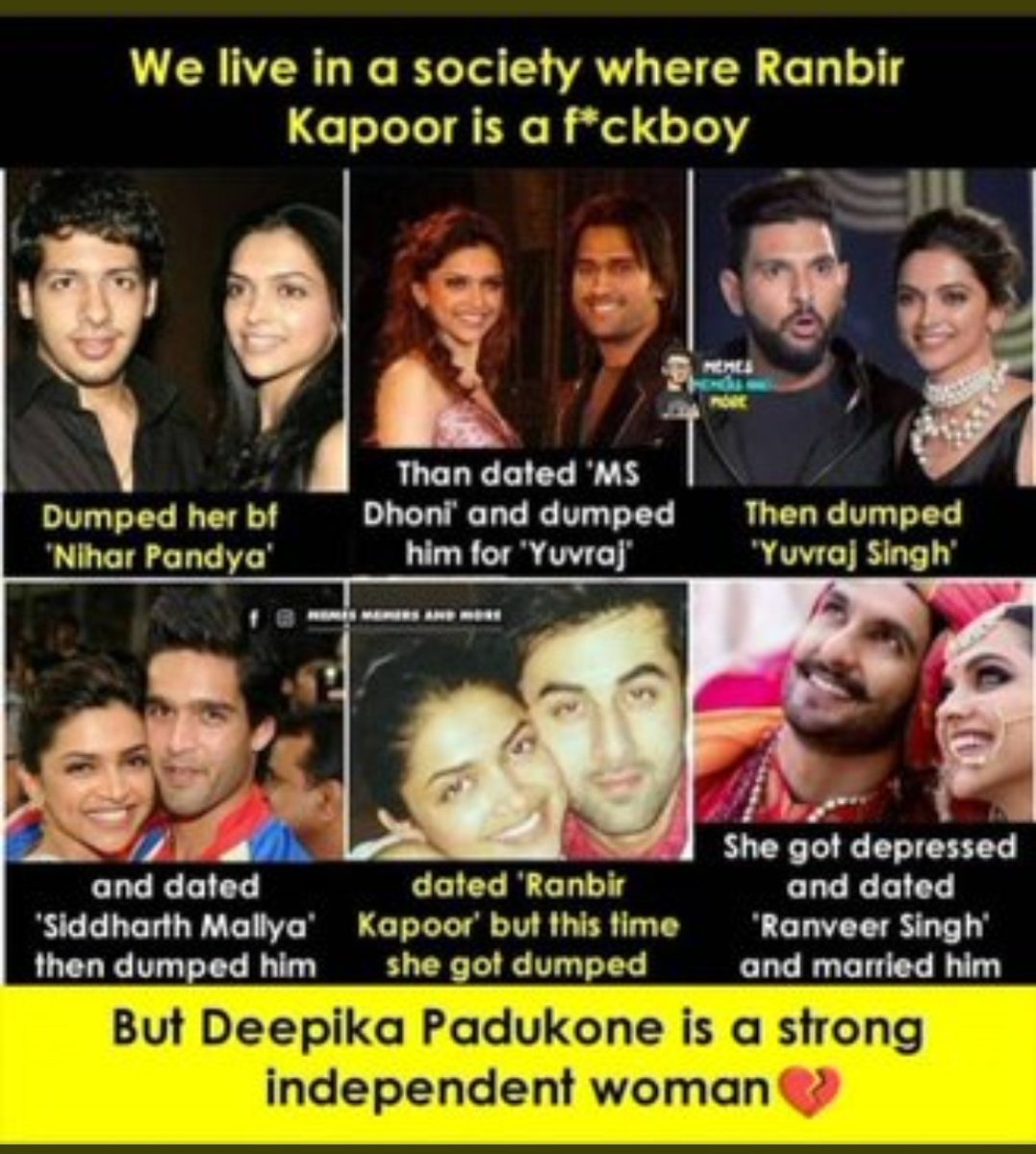 atulsinha02's tweet photo. Repeat after me
Deepika is so depressed that she married same name bf as her ex
Addidas na mila to chadidas hi sahi
#ArrestPithani @deepikapadukone #DeepikaPadukone https://t.co/8KvCh1syQd