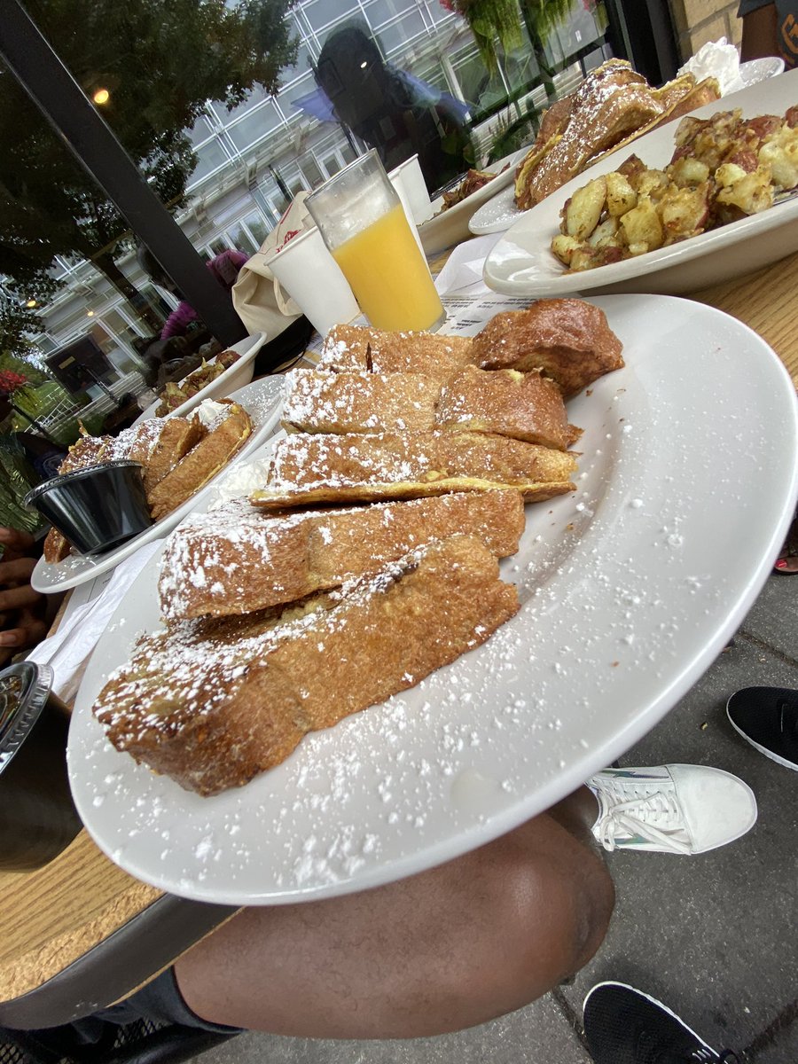 A Southern Vegetarian (not vegan) breakfast! “French Toast” &amp; “Signature Potatoes” with OJ at @Gillie’s in @Blacksburg, Virginia. A must do! <a href="/virginia_tech/">Virginia Tech</a> #hokienation <a href="/vtnews/">Virginia Tech News</a>