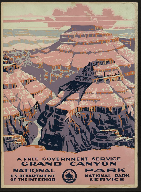 The new posters recall the WPA illustrations for the National Park Service, icons of design that retain remarkable currency nearly a century later. https://www.loc.gov/collections/works-progress-administration-posters/?fa=subject%3Anational+parks+%26+reserves5/