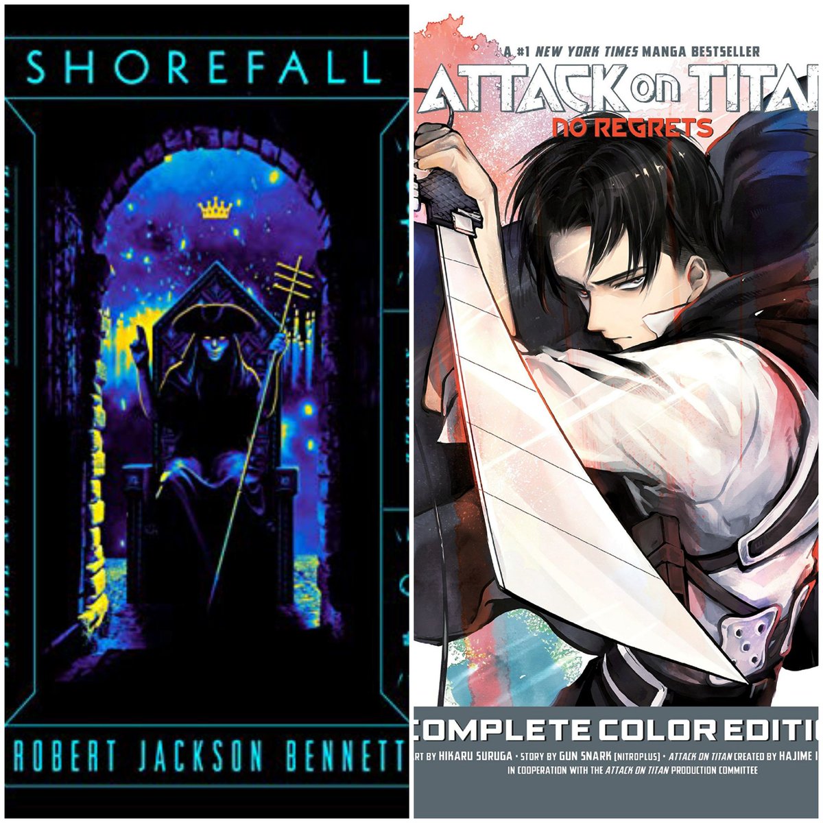 BookMeanderings's tweet photo. Impulse buys were a thing this morning...
#AttackOnTitan #CaptainLevi #ShoreFall #FoundersTrilogy https://t.co/FYN8nR66DO