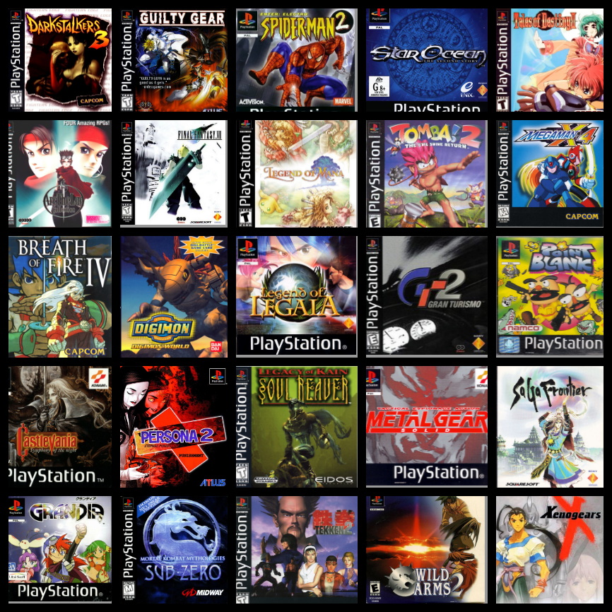 12) Top 25 PSX/One games
