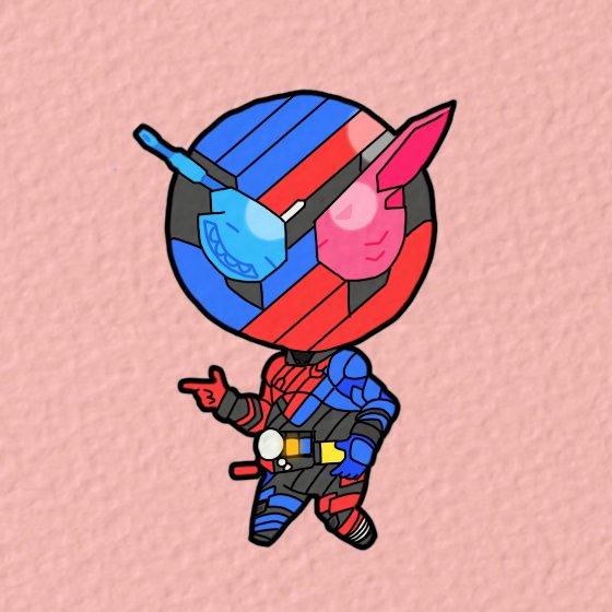 俺と万丈は最高のコンビなんだよ ちびキャライダー 仮面ライダービルド ぐ れっつぶれい君のイラスト