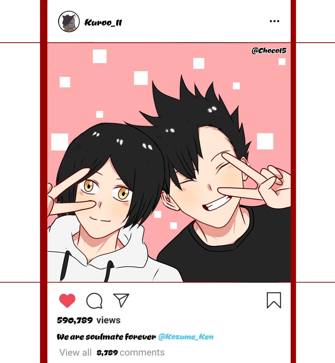 KurooWeek2020 Day 6 : Soulmate AU + Social Media @kurooweek2020

#haikyuuart #kurootetsurou #黒尾鉄朗 #KurooWeek2020 