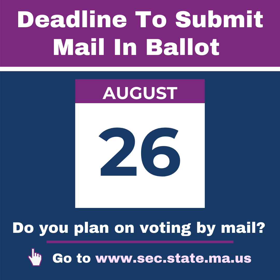 ChrisZforMA's tweet photo. Have you gotten your mail-in ballot yet? Be sure to fill it out and return it by August 26 to make sure your vote is counted! #ChrisZforMA #MA04 https://t.co/ZZJ0IiS8QM