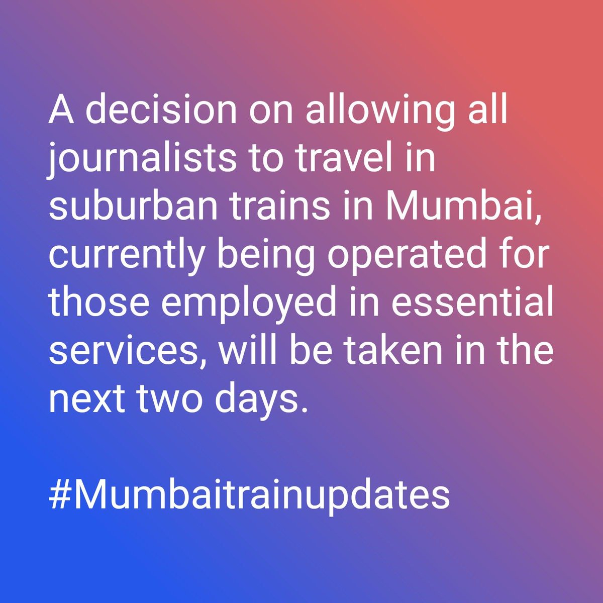 #Mumbaitrainupdates #Mumbai #Trains #LocalTrains #MumbaiTrains

<a href="/AmhiDombivlikar/">/आम्ही डोंबिवलीकर 💕 KDMC</a>