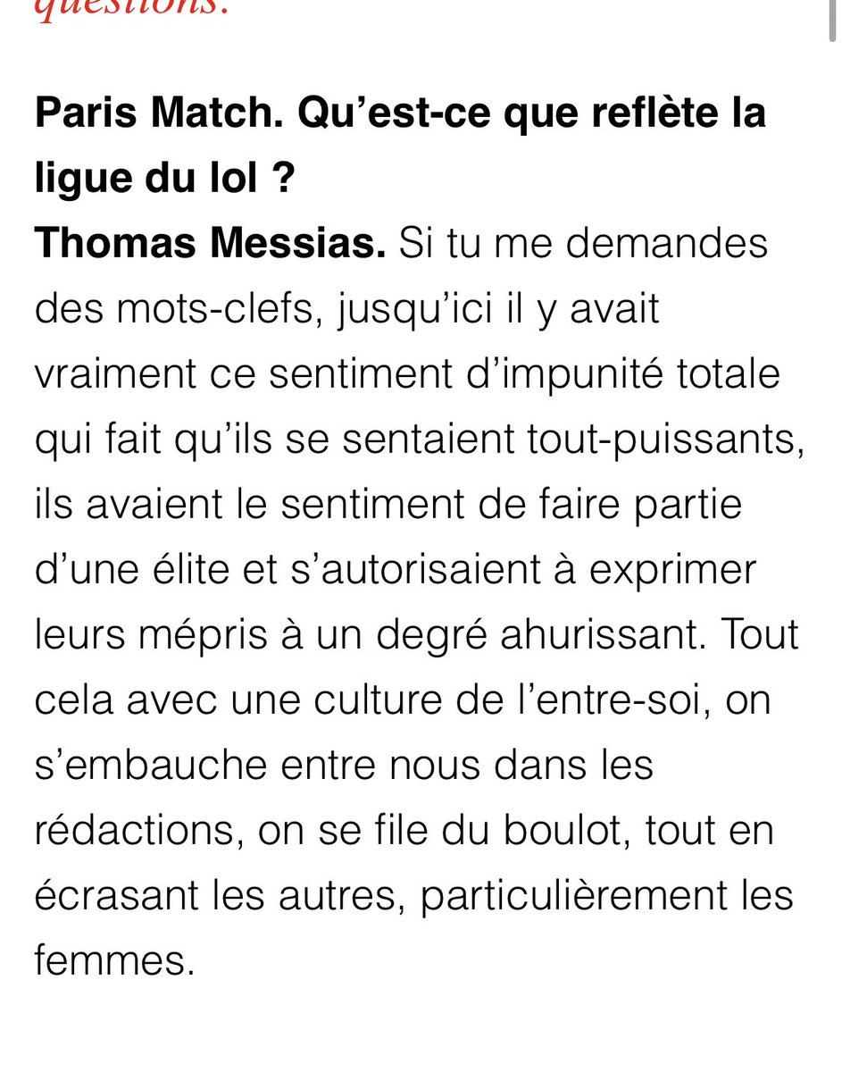 Ce mec n'avait aucun scrupule à décrire ainsi la ligue du lol en février 2019. Ça la fiche mal de réclamer la tête de gens pour des vieux tweets (ou pour avoir seulement fait partie d'un grp Fb) quand soi-même à l'époque, on en publiait des bien pires, hein ?