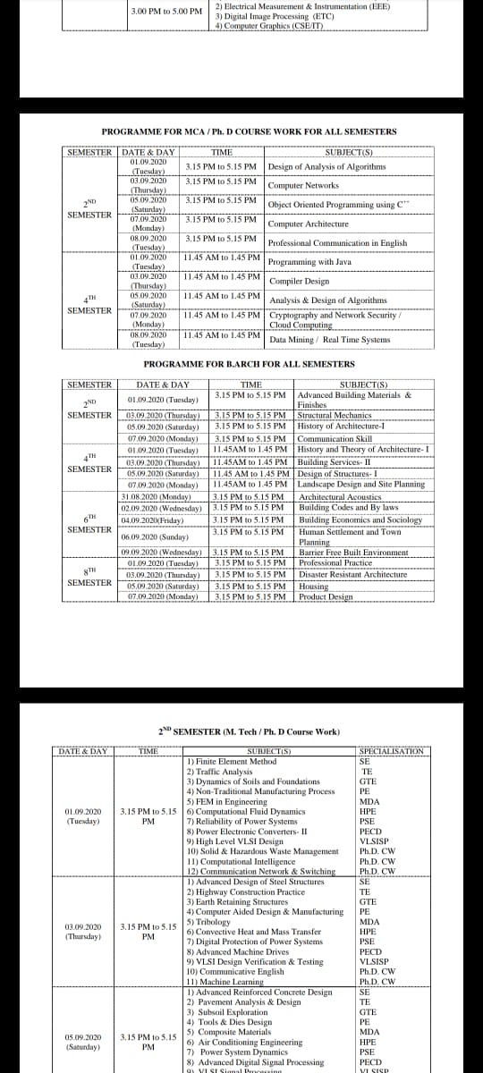 The admin of  @VSSUTB released the examination dates for all the intermediate semesters without any mention of supplementary examination for all the even and odd semesters. We request everyone to take a deeper look into the matter at hand.