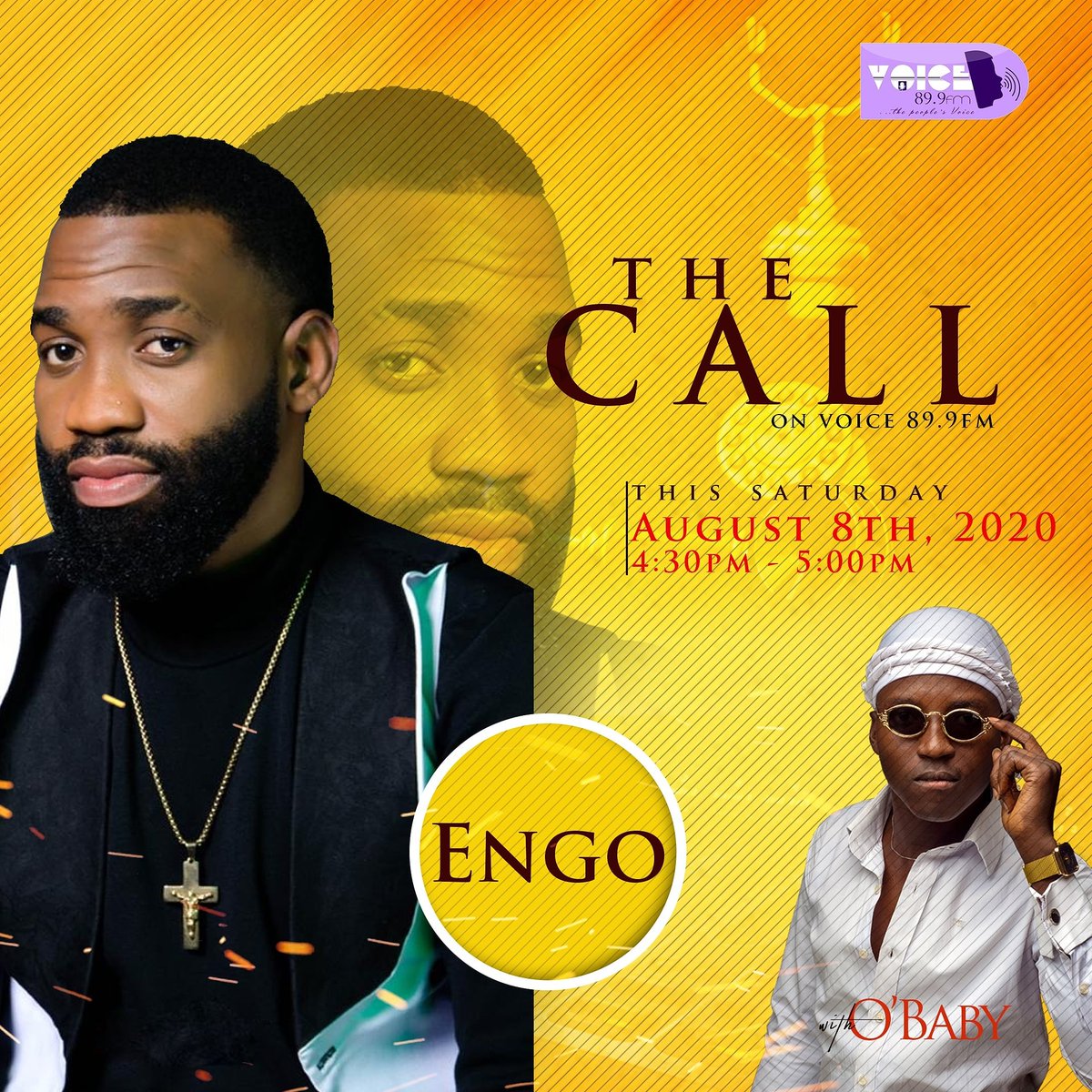 Meanwhile Everything  #BBnaija is trending, I got  #Thecallwithobaby UPDATES for you ere. Happy Sunday ma People! it's a beautiful day. Weeks ago on Ado-Ekiti's  @Voicefm899 Obaby put on live call A phenomenal Gospel Rapper  @engocbe. STAY LOCKED. https://twitter.com/Solohtolz/status/1292152447134248969?s=20