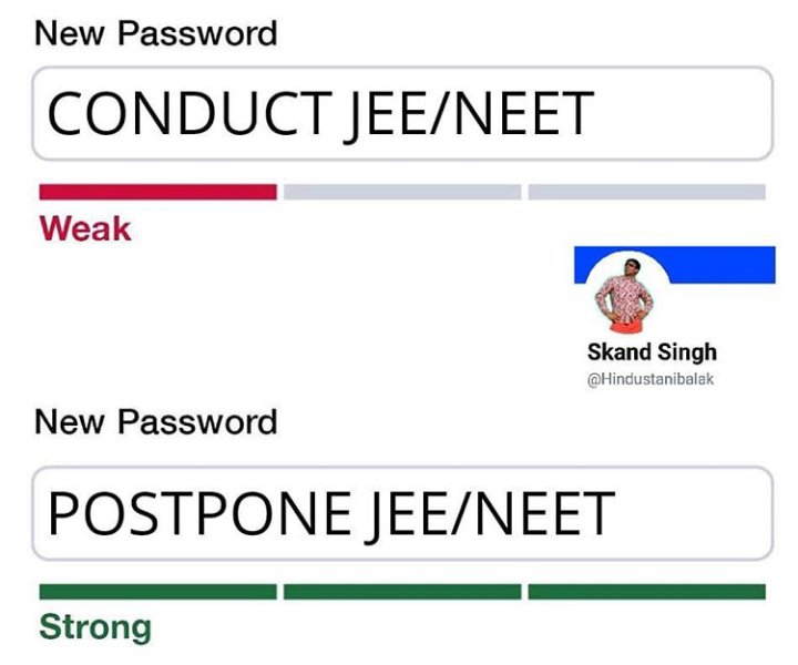 student0P's tweet photo. Postpone JEE/NEET 🙏
By:- @Hindustanibalak 

#NationWantsJEE_NEETPostponement
#Webelievein_Swamiji 
#SWAMIJIFORJEE_NEET https://t.co/lYHjPUBoJH