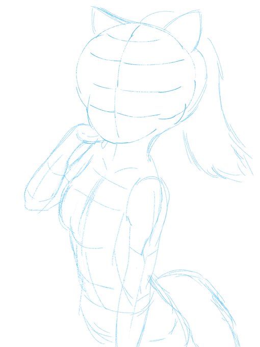 アタリを取って描く練習のラフ 