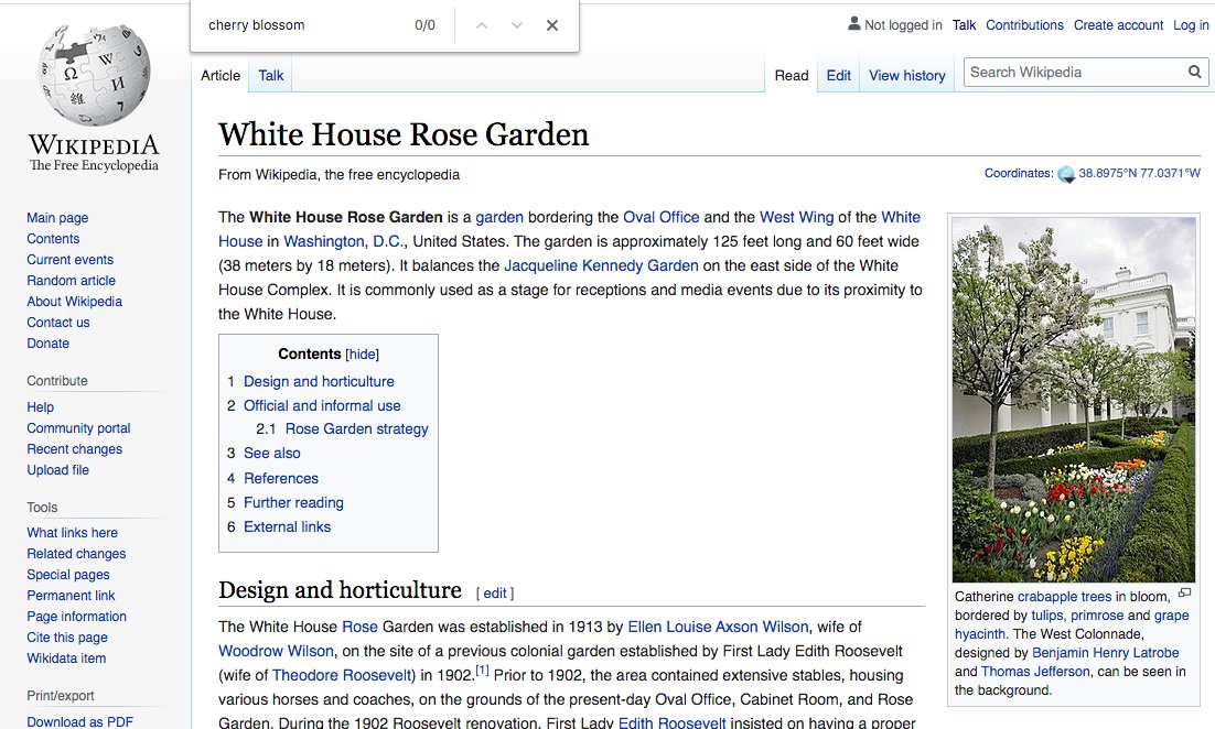 12. My favorite piece of misinformation has Melania removing the Rose Garden’s famed “cherry blossom trees”. There were never any cherry blossom trees in the Rose Garden.  https://en.wikipedia.org/wiki/White_House_Rose_Garden