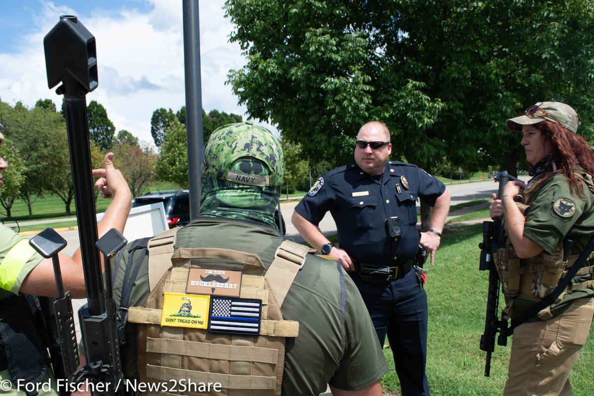 Video/Photo Thread: On Saturday, a newly branded militia group called the "National Patriotic Defense Team" - led by Tara "Hoggirl" Brandau - gathered in a Louisville Parking lot.They say they weren't protesting, but rather on standby to "back up" law enforcement.