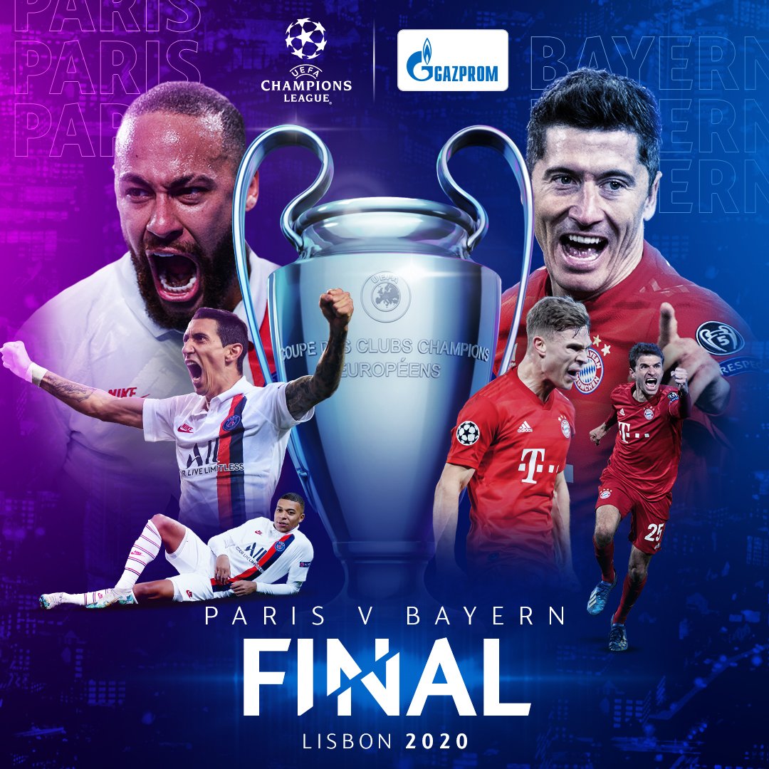 Billetera💳💰💵 vs Goles⚽️🥅

A las 15hs⌚ se enfrentara en #Lisboa  🏟🇵🇹, el #PSG🇫🇷 vs #BayernMunich🇩🇪 en la final de la #Champions 2020. 

El gran favorito es el equipo 🇩🇪, pero algunos apuestan que los 🇫🇷 darán la nota 👀.

#HoraProfe 
#LaDeportiva 
#1120AM 
#A2CMedia