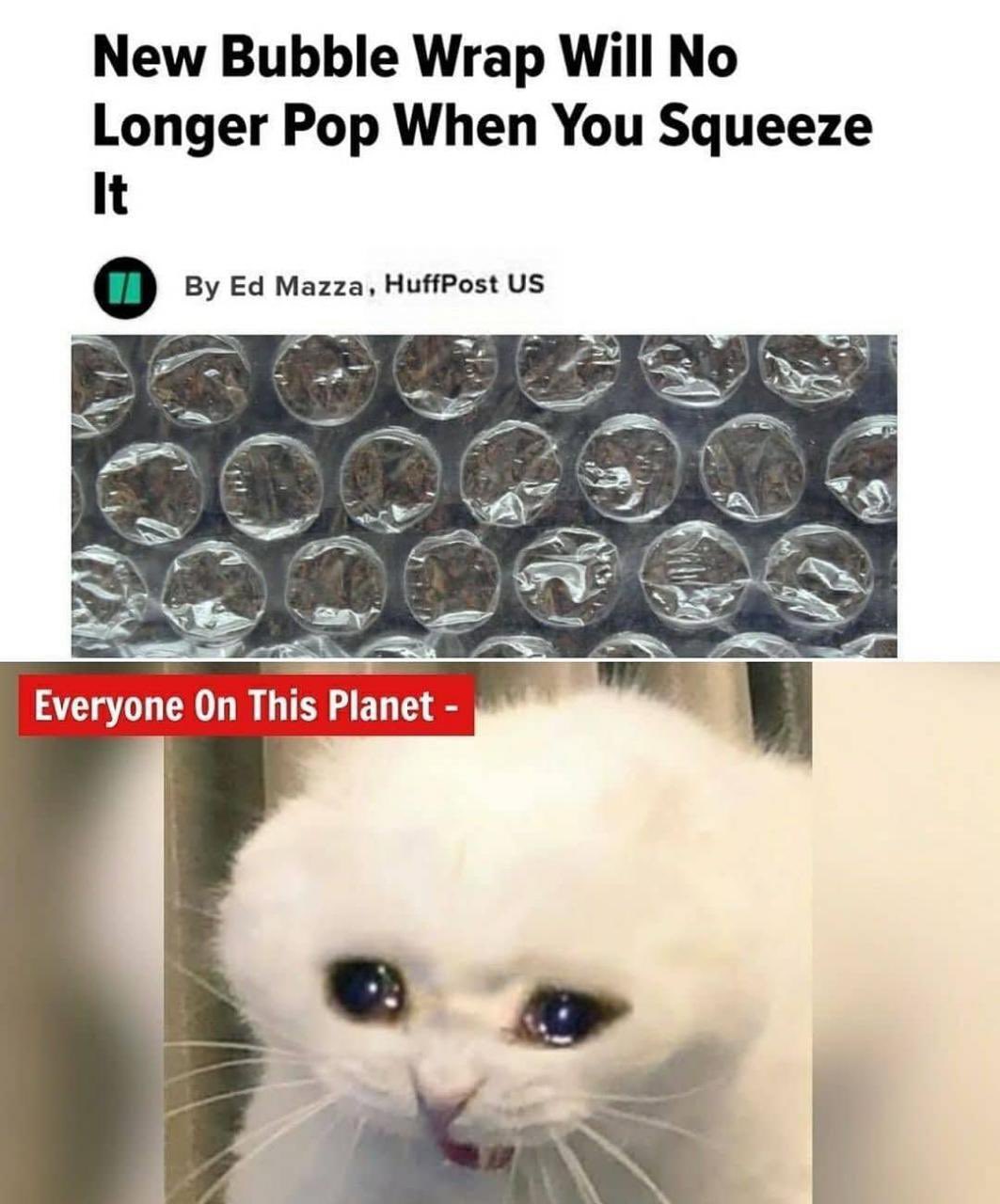 New Bubble Wrap Will No Longer Pop