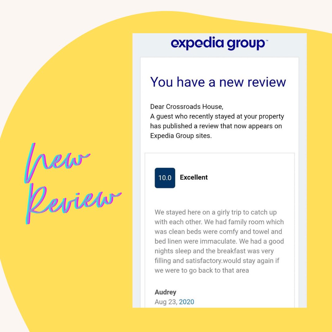 CrossroadsH_bnb's tweet photo. *NEW REVIEW* just in for our Crossroads House B&amp;B via Expedia Group. 
☺️☺️☺️⬇️⬇️⬇️ Thank you! 

#GuestReview #Guest #Review #crossroadshousebnb #bedandbreakfast #ensuite #dogfriendly #carlisle #cumbria https://t.co/SLxbgmQ0B0