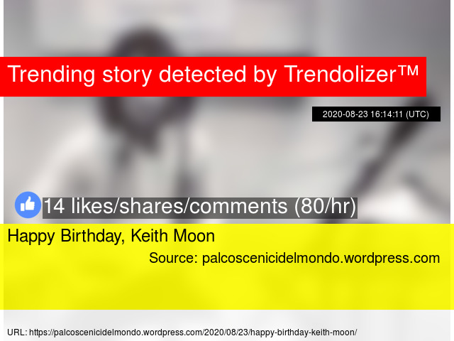 Happy Birthday, Keith Moon  