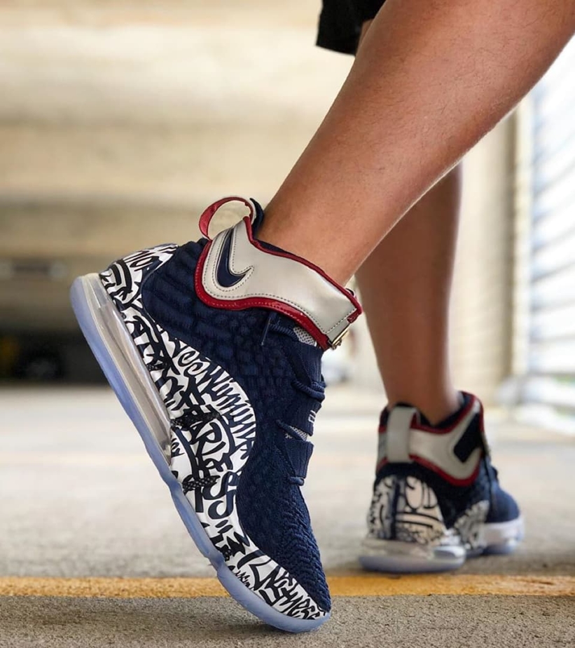 lebron 17 graffiti navy