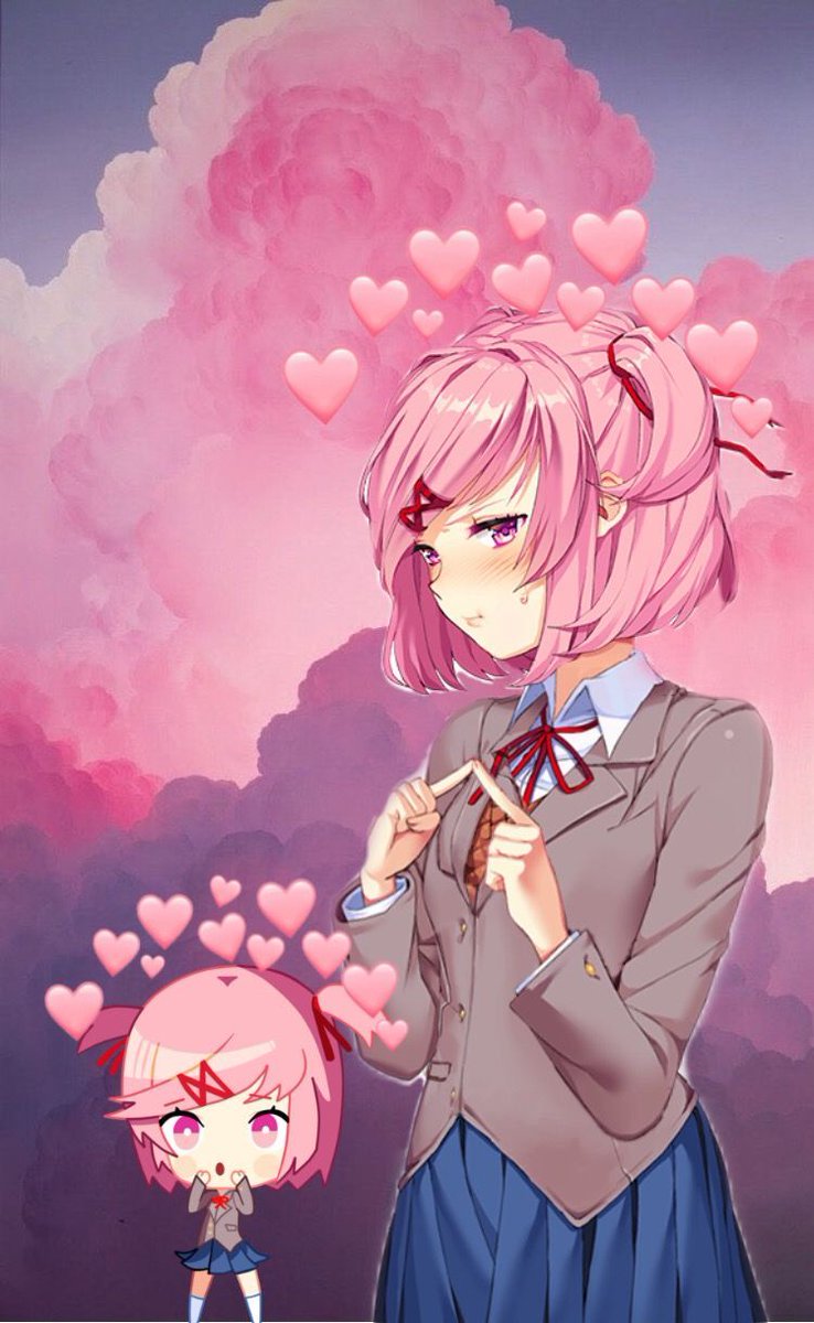 Immola7eHD's tweet photo. My wallpaper/lock screen is sooo cute. DOKI DOKI MOTHERFUCKERS 😁😁 https://t.co/4fySRSJl9M