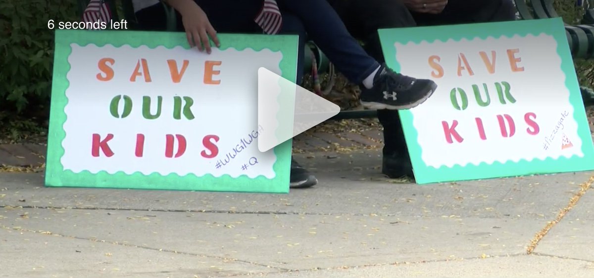 Via  @LisaOffutt comes one from WMBD-TV, CBS affiliate in Peoria, IL (owned by Nexstar.) Headline: "Dozens of Peoria community members march to ‘Save Our Children.'"  https://www.centralillinoisproud.com/news/local-news/dozens-of-peoria-community-members-march-to-save-our-children/ Reported with no awareness these are QAnon events. There's even a hashtag Q visible here.