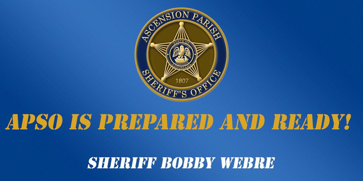 Ascension Parish Sheriff’s Office (@sheriffbwebre) on Twitter photo 
