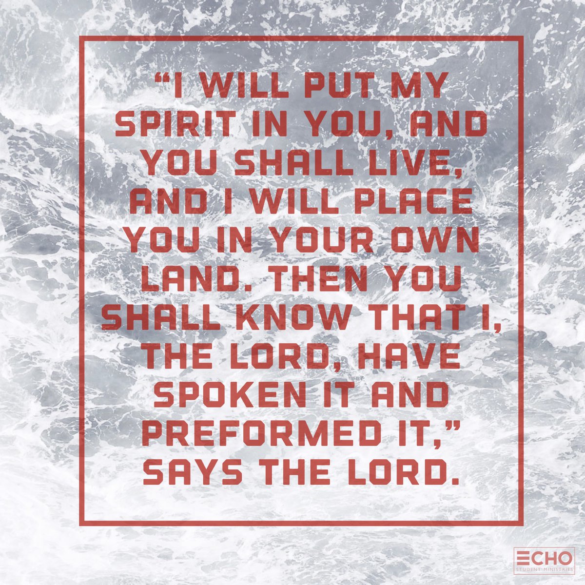 students_echo17's tweet image. Ezekiel 37:14
#weareECHO