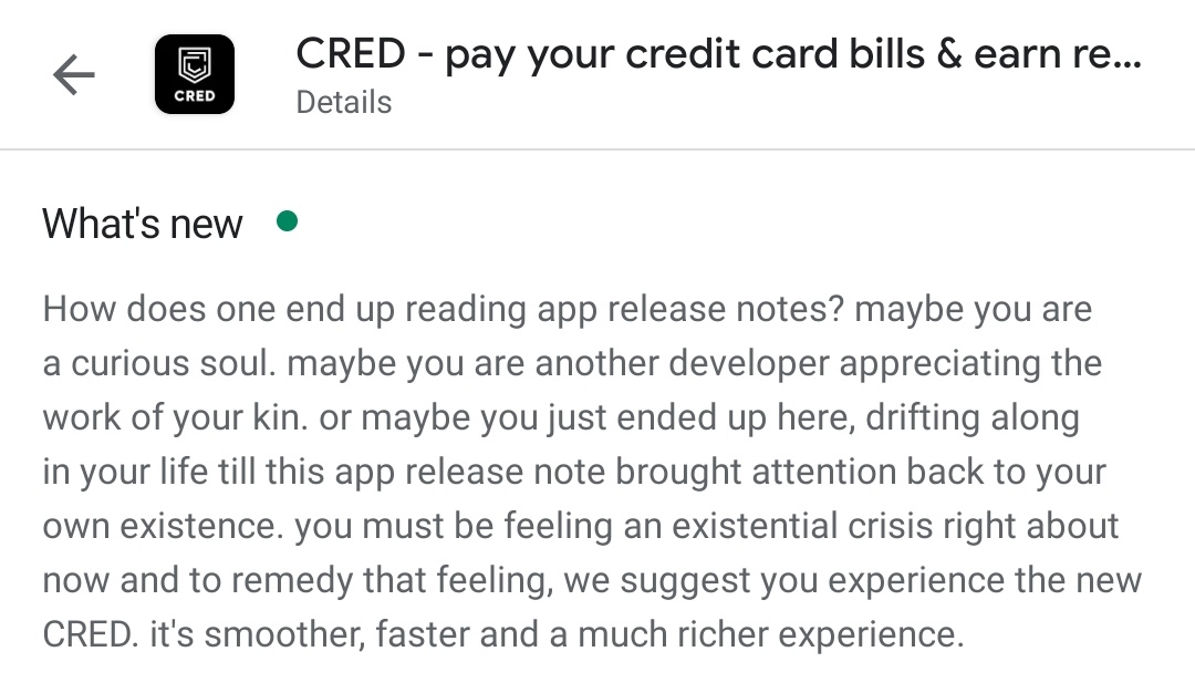 Ankit_Chhelavda's tweet image. @kunalb11 @CRED_club 
This is the level ! Appreciating you for appreciating those who truly care and read these lines. Developer heart understands more. Amazing. Kudos 👍 Kunal Shah, you are inspiring others. Don&apos;t stop !