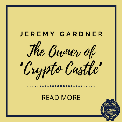 Jeremy Gardner – The Owner of ‘Crypto Castle’                                                    At the age of 25, Gardner became a self-made millionaire. He literally began from zero. He currently lives in the Crypto Castle, and is known for many areas regarding blockchain.