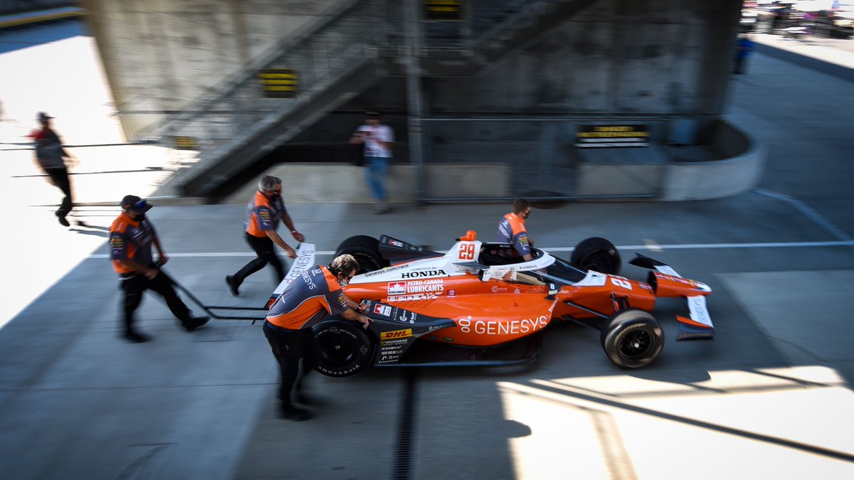 Genesys's tweet photo. Bring 'em out.🏎

Genevieve just rolled through Gasoline Alley to take her place at 𝗣𝟲 on the famed grid of 𝟯𝟯 at the #Indy500.

Count 'em down citizens of @Hinchtown, we're almost green at @IMS.

📺 LIVE on NBC  
🤝 @FollowAndretti 
#RacetotheCloud 
#ChallengeAccepted https://t.co/yAhM92MzL4