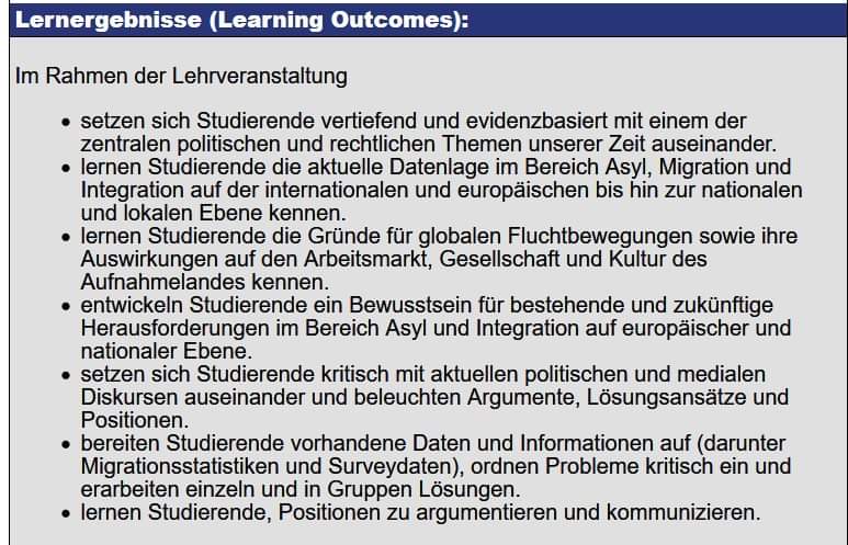 Auch im Wintersemester biete ich wieder die LV "Migration, Flucht und Integration" an der <a href="/wu_vienna/">WU Vienna</a> an, die sich daten- und evidenzbasiert mit Migrationsdynamiken auf globaler bis hin zu regionaler Ebene auseinandersetzt. Die CRs dieses Landes sind herzlich willkommen.