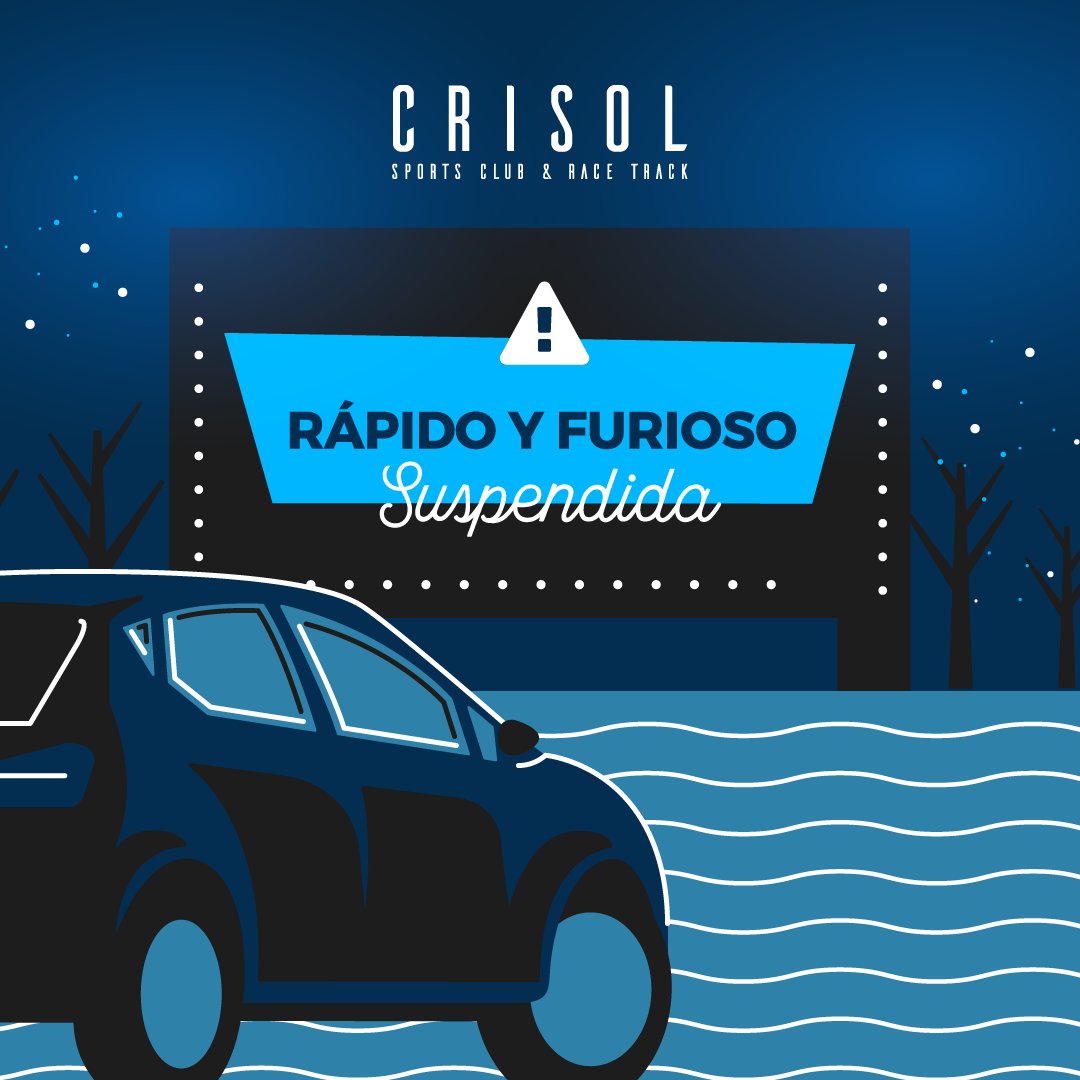 ⚠️ Por problemas técnicos y meteorológicos, la función de hoy domingo 23 de Rápido y Furioso queda suspendida. ⚠️
Esperamos sepan disculpar. Las entradas adquiridas serán reembolsadas.