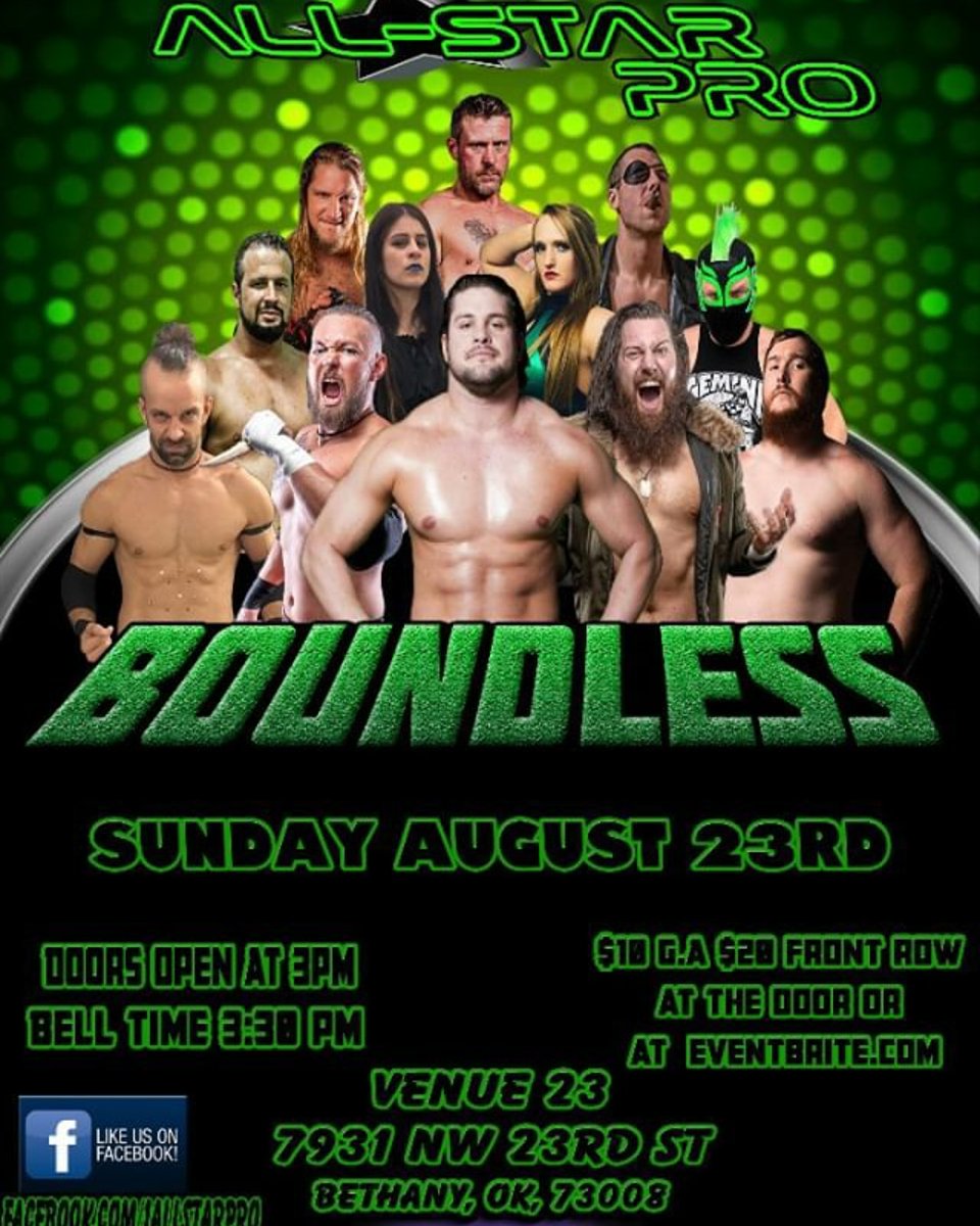 Kicking people in the face LIVE at All Star Pro wrestling.  Come watch the stream at 

twitch.tv/allstarwrestli… 

Wrestling is back so Let's play!!!
<a href="/ASPwrestling/">All-Star Pro</a>