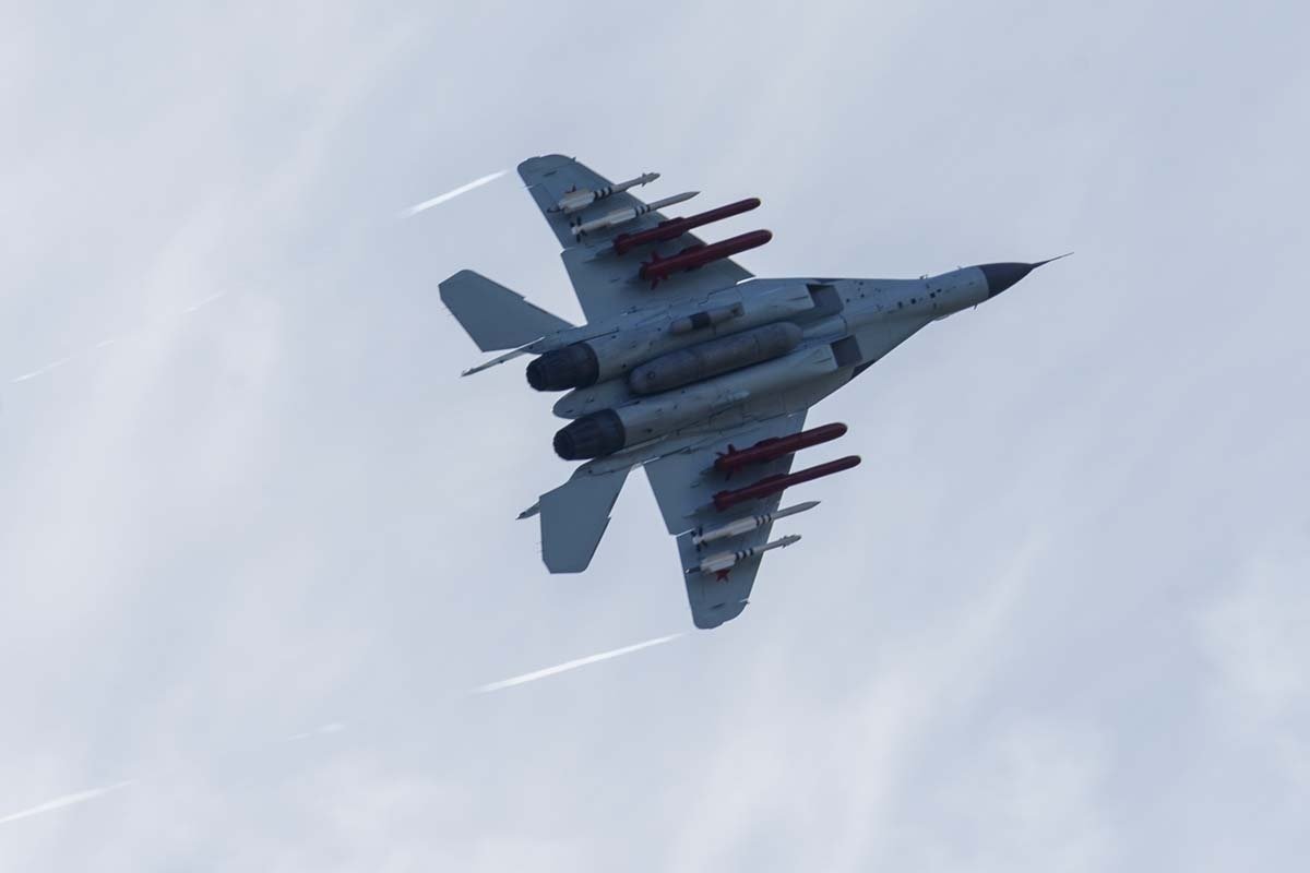 Photos of the aerial demonstration with a Su-57 and MiG-35 fighter. 42/ https://vk.com/mil?z=album-133441491_274767855