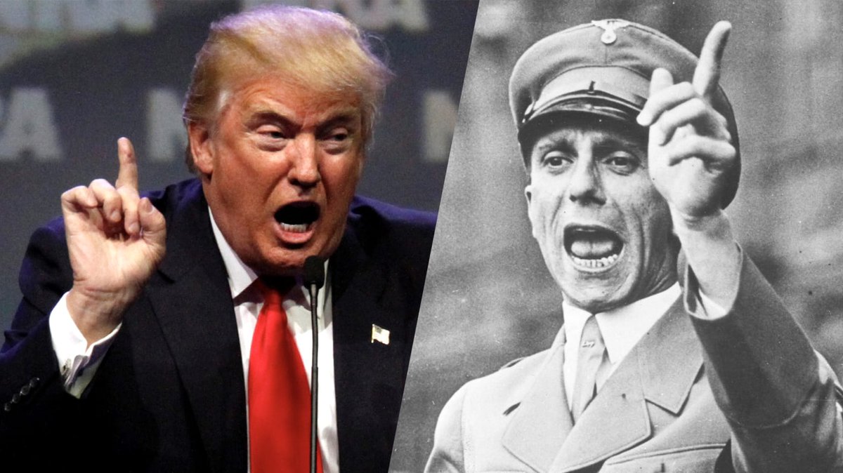 “If the day should ever come when we must go, if someday we are compelled to leave the scene of history, we will slam the door so hard that the universe will shake and mankind will stand back in stupefaction”  #JosephGoebbels  #TrumpIsALiar