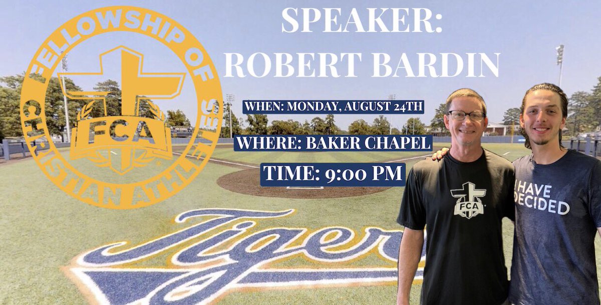 TOMORROW!!! We are so excited to kick off FCA! We have the NETX FCA Area Director <a href="/robertbardin/">robert bardin</a> to bring the word for y’all!! Be ready for a night full of games, worship, fellowship, and FREE FOOD!!! So y’all come join us, we can’t wait to see you!!! #etbufca 🐯