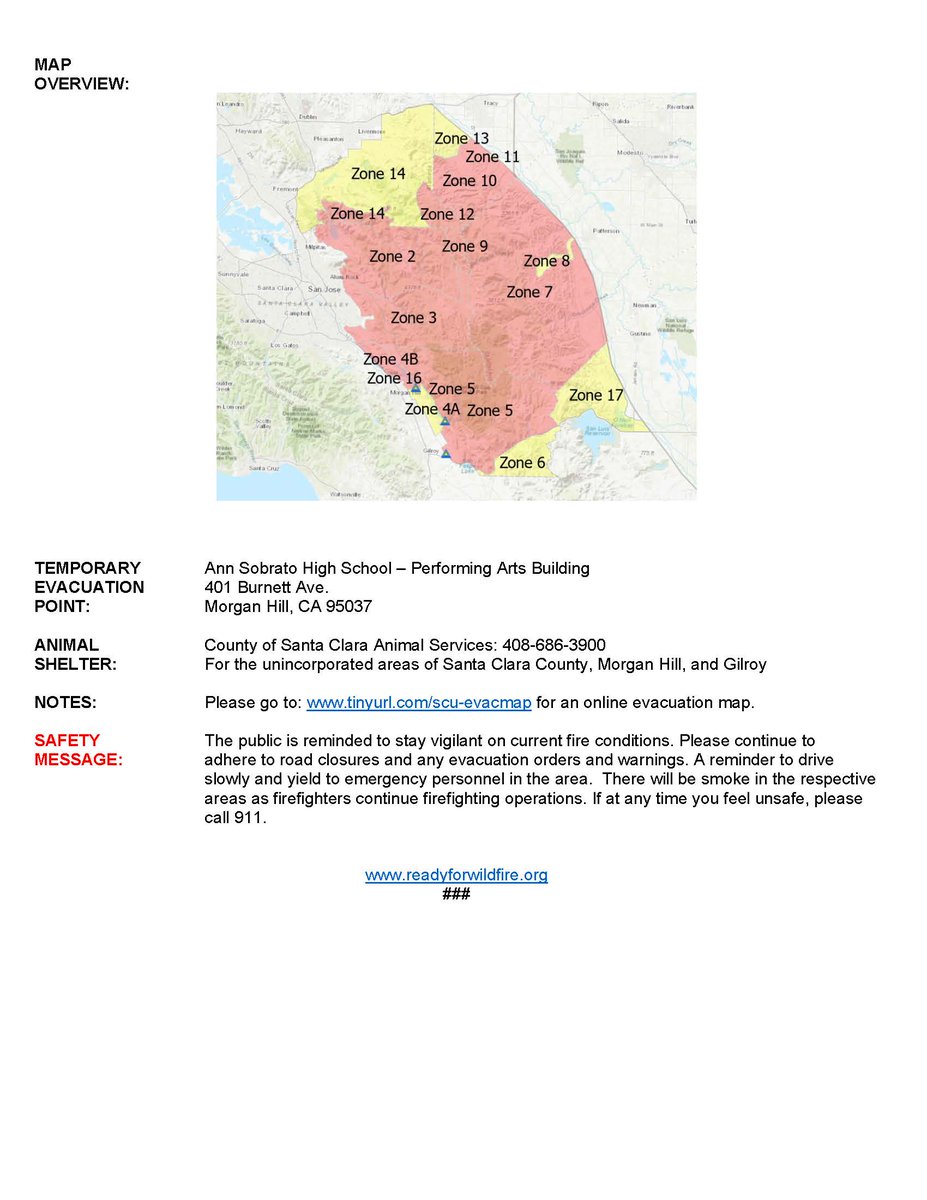 CAL_FIRE's tweet image. #SCULightningComplex | FIRE EVACUATION ORDER AND WARNING