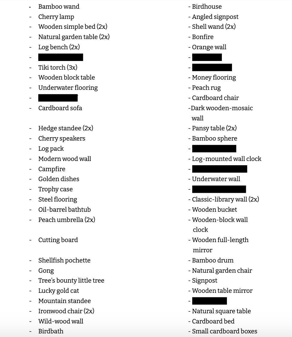 moonbeam_acnh's tweet photo. Updated list! #acnh  #AnimalCrossingNewHorizons  #diy #acnhdiy #diytrade #acnhtrade https://t.co/hXZoJLSolo