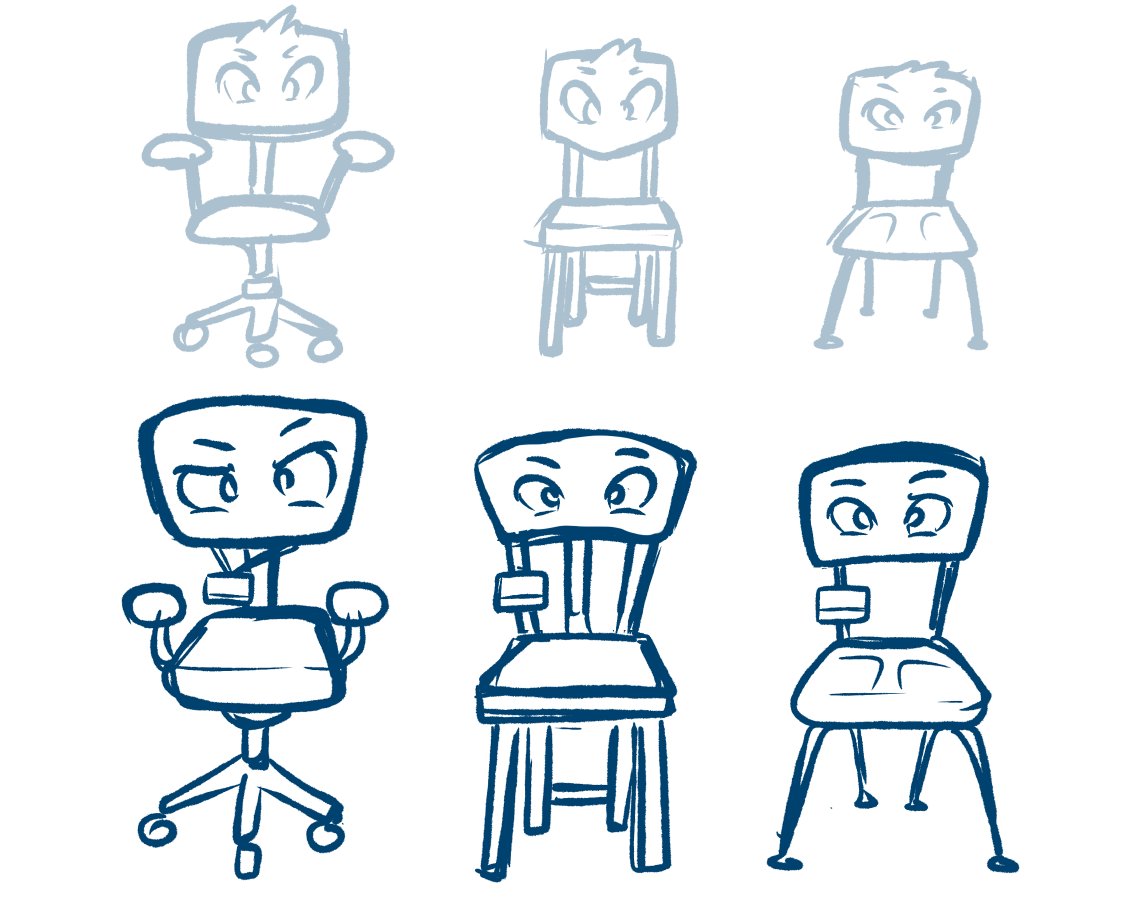 Thinking of making a chair mascot for my convention podcast, which design do you all like the best?