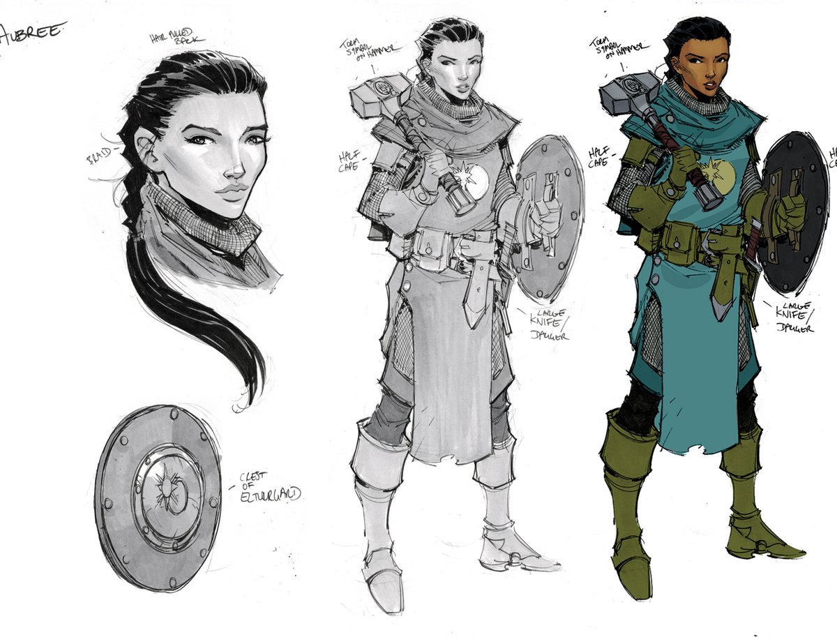 I've uploaded ALL the concept art I've done for the D&D comic series from 2014 when we started, til now, to my @ArtStationHQ.
TONS of sketches, designs, and notes  
https://t.co/lwmM6bHqkd  
#dnd #makingcomics 