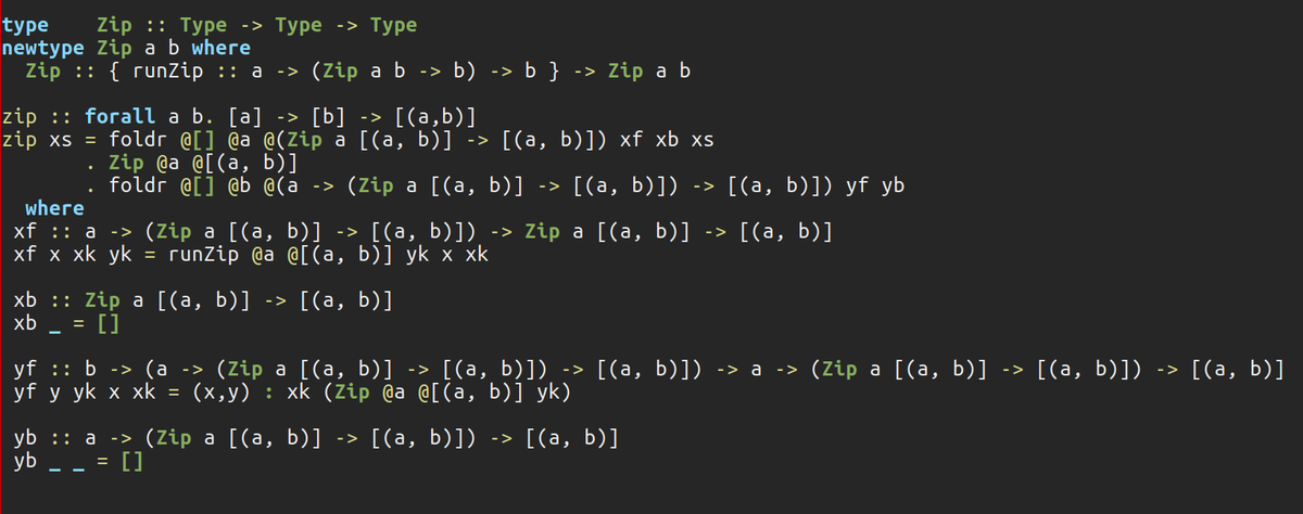Iceland_jack's tweet photo. Look at those crazy instantiations.
I am desperate for a feature that lists all #TypeApplications visibly https://t.co/sgvmBzPy0t