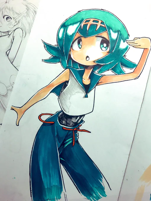 去年の今頃描いたスイレン。
この頃はまだアナログ絵師目指してた 