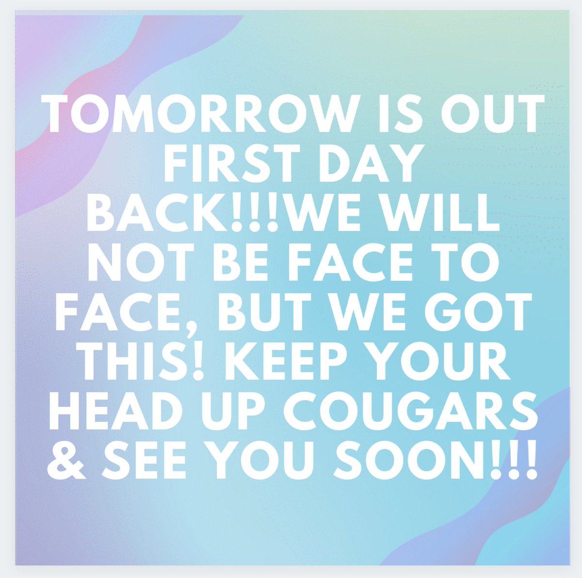 We got it cougars!!!! #school #staystrong #cougars #backtoschool #inthistogether #NISDBackTogetherBetter 🖤🤍🖤🤍