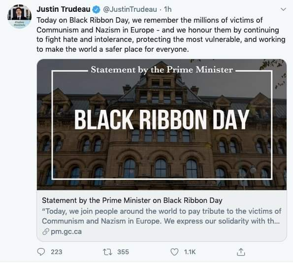 Black Ribbon Day effectively constitutes a collaboration between anti-communist Nazis and collaborators imported into Canada as "refugees" post WW2, and the capitalist ruling class who appreciates their fervent opposition to pro-social communist activism and agitation.