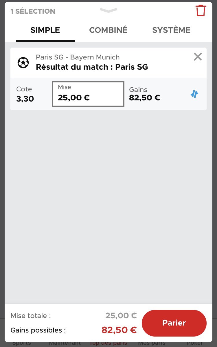 MMPronos3's tweet photo. 🗓23/08 - Pick #3

Ligue des champions

PSG - BAYERN 

VICTOIRE PSG

Côte 3,30

Bonne chance la #TeamParieurs

#PSGBayern #PSGFCB #LDC #LDC2020 #LDCFINAL #Foot #football #Paris #ChampionsLeague #Pronos #Pronostiques #UCLfinal #Sport https://t.co/gGnrWsCbzk