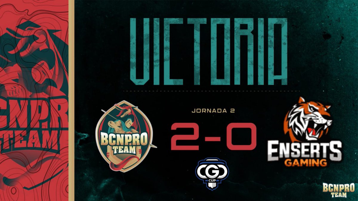 BCNProTeam's tweet image. #CR

🏆 | @CGO_ClashRoyale
📜 | Jornada 2
🆚 | @EnsertsG
✅ | 2-0

👏 Vencemos el duelo barcelones y seguimos con paso firme en la @CGO_ClashRoyale

♥️ Seguimos con todo, familia!

#HastaElFinBCNProTeam