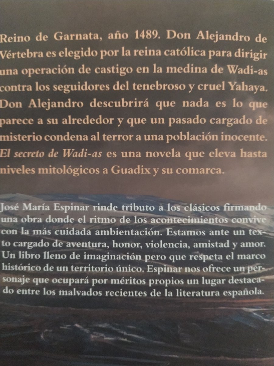 Un libro cuya trama se desarrolla en nuestra Comarca, una apasionante aventura en tiempos de los Reyes Católicos,y un gran misterio que espera ser desvelado en la mítica "Wadi As".
#guadix #destinoguadix #granada #andalucia #novelahistorica #wadias #baza #elsecretodewadias