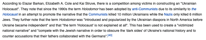 Black Ribbon Day is quite literally Nazi propaganda, and constitutes a form of Holocaust denialism, as it reframes it as only one among many 20th century atrocities, falsely asserting that it was 1) comparable and 2) relatively small by death count.For example,